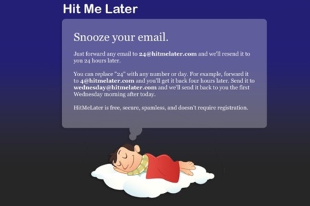 Hit Me Later, reenviándonos mensajes de correo electrónico horas más tarde