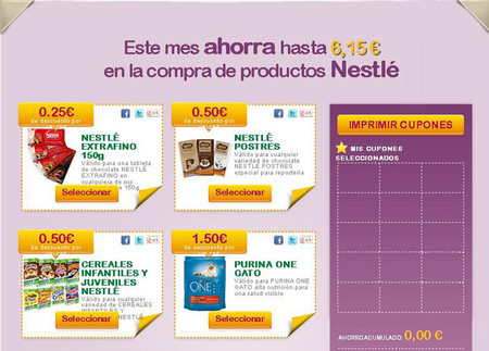 Este mes ahorra hasta 6,15 euros con los cupones de Nestlé