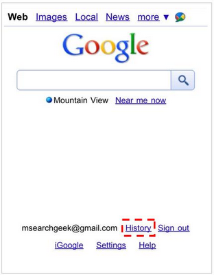 Google activa el historial de búsquedas en los móviles