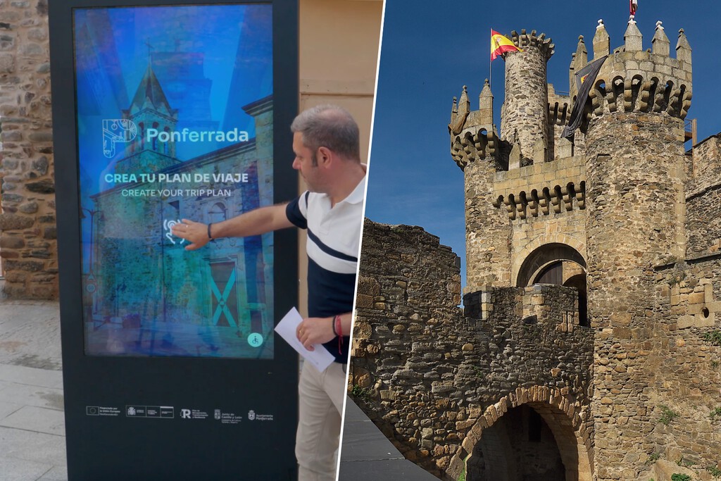 Ponferrada estrena sus primeros "tótems inteligentes": rutas a medida que puedes exportar al móvil con un QR