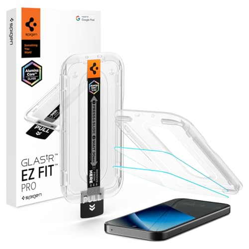 Spigen Glas.tR EZ Fit Pro Protector Pantalla para Google Pixel 10a, 2 Unidades, Instalación Fácil, Alta Definicion, Dureza 10H+