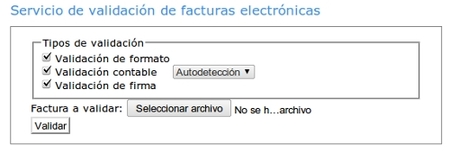 Validación facturas electrónicas