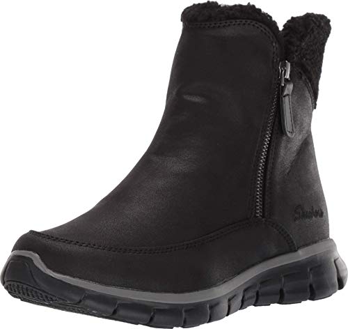 SKEAJ|#Skechers 44779 , Black Micro Leather/Faux Sherpa Bbk), 6 (39 EU) EU