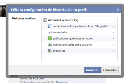 Facebook permite de nuevo eliminar la "actividad reciente" de nuestro muro