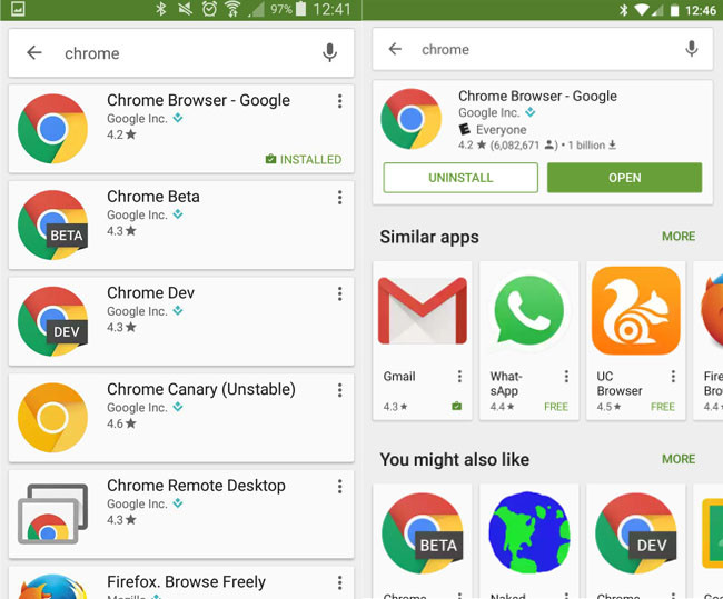 Google Play está probando un nuevo diseño para la búsqueda de aplicaciones