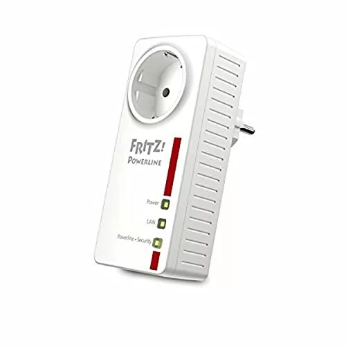 AVM Fritz!Powerline 1220E Single International (Adaptador/Extensor de Red por línea eléctrica, 1200 Mbps, 2 Puerto LAN Gigabit)