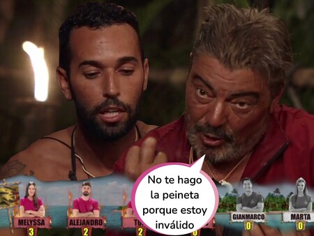 El chantaje emocional de Antonio Canales a Omar Sánchez (El Negro) en 'Supervivientes 2021': "Has nominado a un inválido"