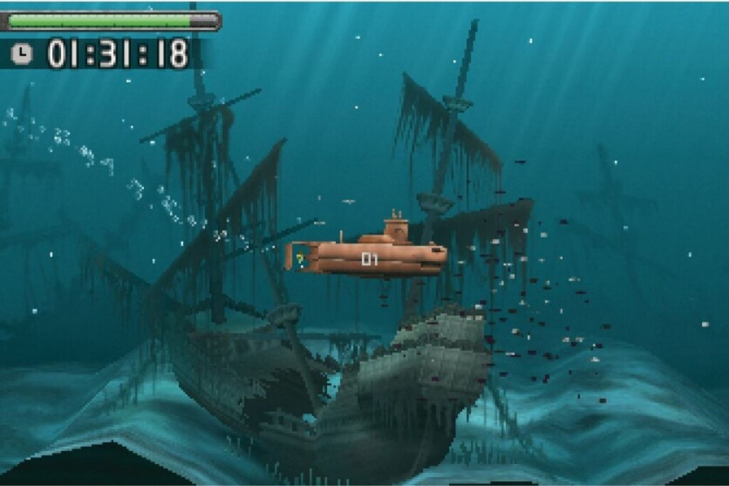 El juego Steel Diver en Nintendo 3DS