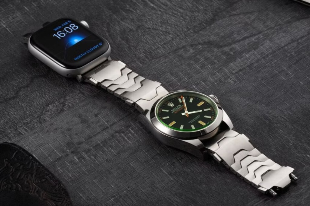 Hay quien no quería renunciar al Apple Watch ni a su Rolex. Así que decidió crear una correa que uniese ambos mundos