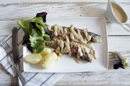 Truchas con salsa. Receta
