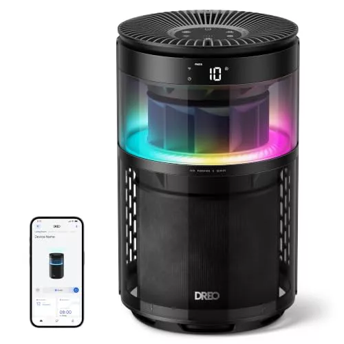 DREO Purificador de aire inteligente 530S para dormitorio, CADR 221 m³/h