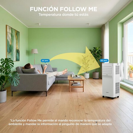COMFEE Pingüino Aire Acondicionado Portátil 3 en 1 | 7000 BTU/1800 Frigorías Con App + Mando a Distancia | Climatizador y Deshumidificador | Bajo Consumo |...