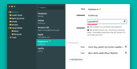Buttercup es un gestor de contraseñas gratuito y abierto que puedes usar en Windows, Linux y Mac