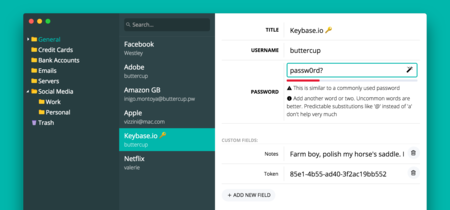 Buttercup es un gestor de contraseñas gratuito y abierto que puedes usar en Windows, Linux y Mac