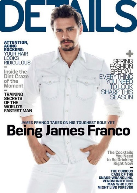 James Franco en Details: hasta vestido de lechero estás buenorro