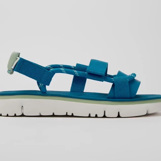 Oruga
Sandalias de piel azules y verdes para mujer