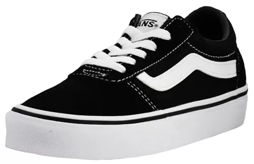 Vans Ward, Zapatillas Mujer, Black and White