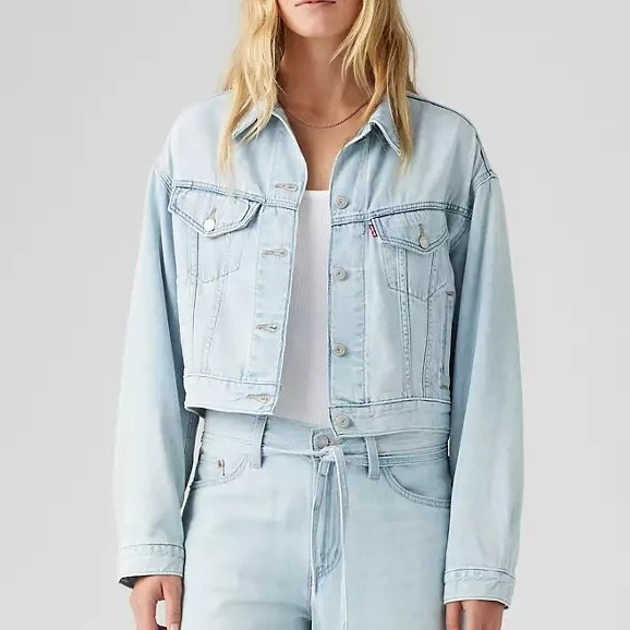 Chaqueta Trucker Lino+ Denim Shrunken '90s
