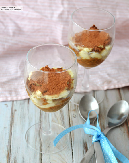 Tiramisú en vasitos. Receta