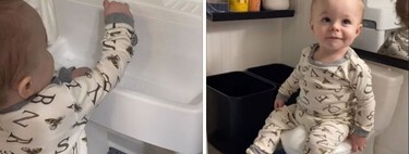 El baño en miniatura que crearon para que su bebé tuviera autonomía en el aseo, y se volvió viral  