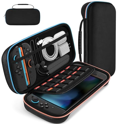 ivoler Funda Compatible con Nintendo Switch 2, Estuche de Transporte con 12 Cartuchos de Juego, Funda Protectora rígida de Viaje para Consola Nintendo Switch 2 y Accesorios