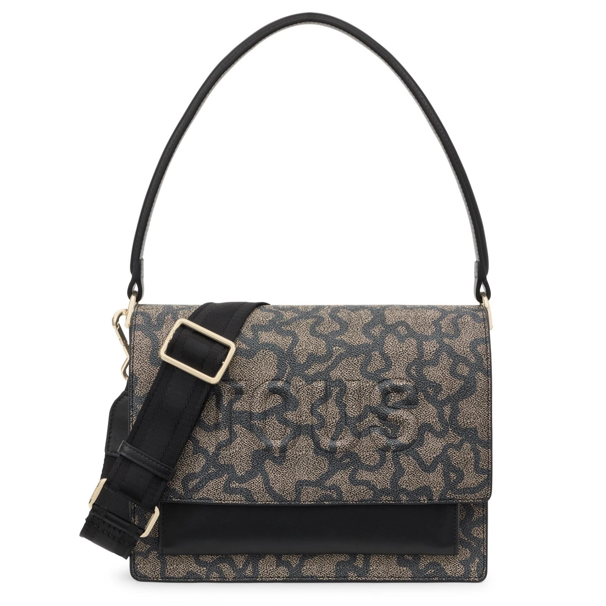 Tous
Bandolera mediana en negro estampado con imán