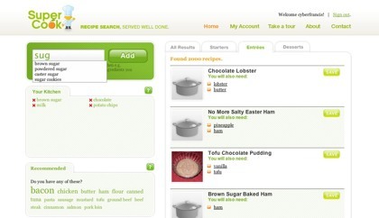 SuperCook, indica los ingredientes que dispones y obtendrás recetas que podrás realizar