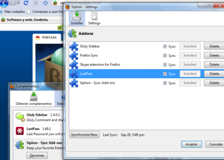 Siphon, sincroniza las extensiones de Firefox