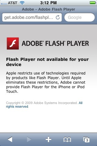 Adobe decide criticar abiertamente la actitud de Apple sobre Flash