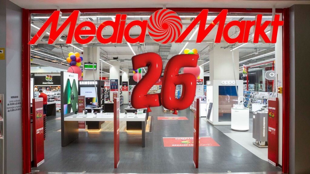 MediaMarkt está celebrando su 26 aniversario. Estas son cinco de las mejores ofertas que tiene la tienda por tiempo limitado 