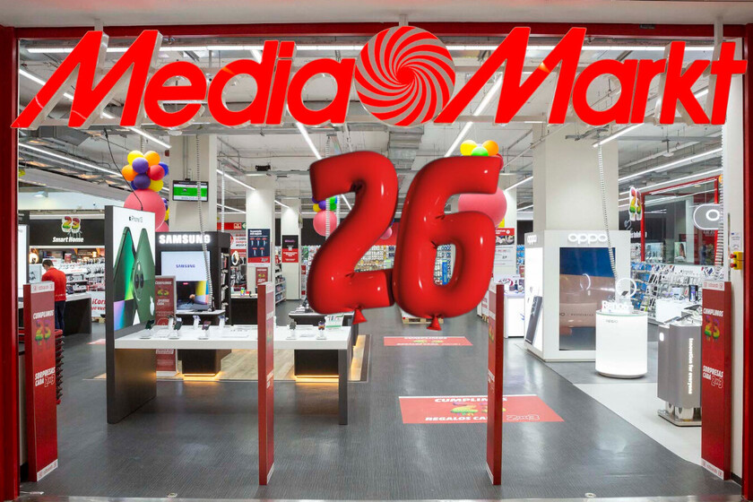 MediaMarkt está celebrando su 26 aniversario. Estas son cinco de las mejores ofertas que tiene la tienda por tiempo limitado 