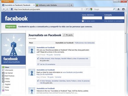 Facebook crea una página para periodistas