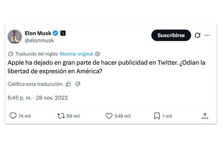 Tweet De Elon Musk