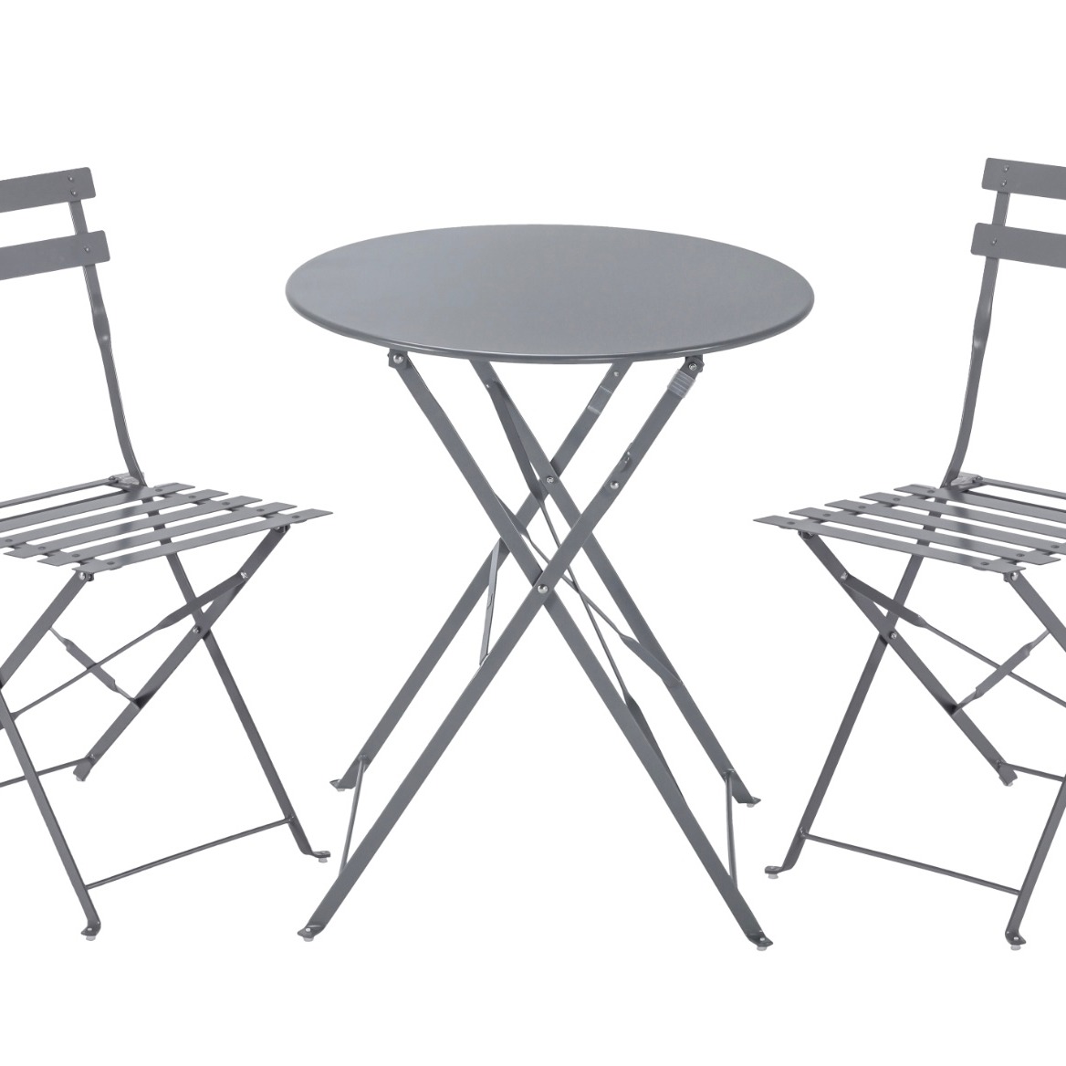 Conjunto de muebles de terraza Flora de acero para 2 comensales