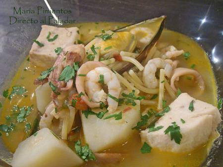 Cazuela marinera. Receta