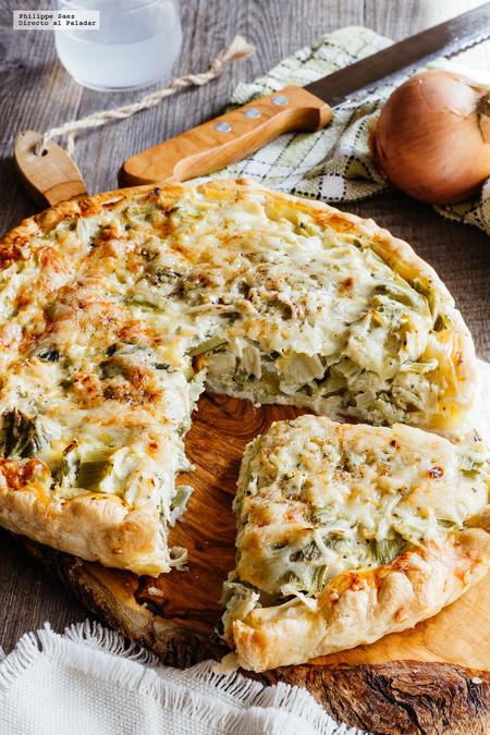 Quiche de poro. Receta vegetariana fácil