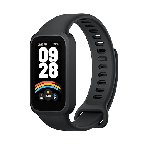 Xiaomi Smart Band 9 Active - Pulsera de Actividad, autonomía de hasta 18 días, Pantalla TFT de 1,47" con tasa de refresco de 60 Hz, 5ATM, App Mi Fitness, Negro (Versión ES)