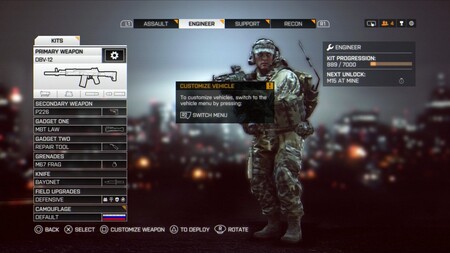Battlefield 4 Seleccion Clase