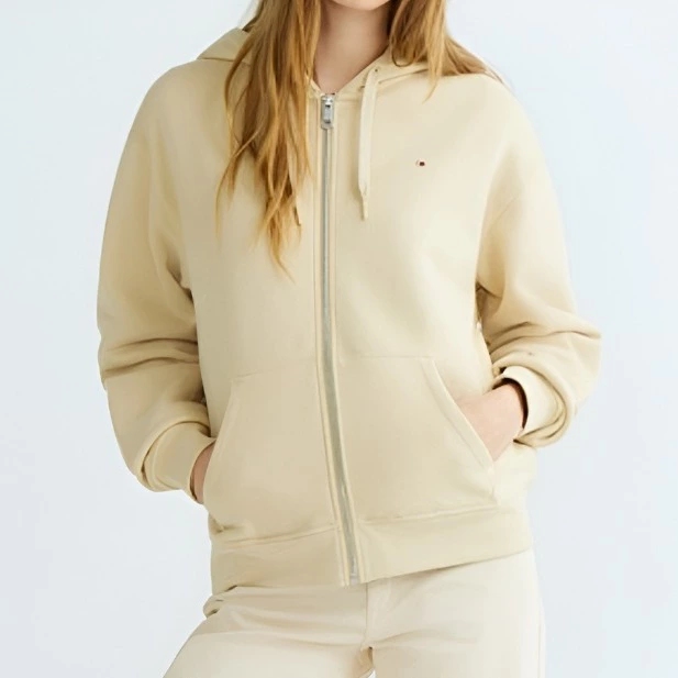 Tommy Hilfiger Sudadera de mujer con cierre de cremallera y capucha