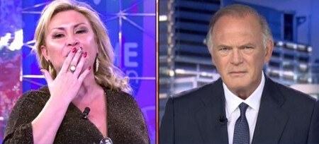 Raquel Mosquera da paso en 'Sálvame' a Pedro Piqueras con cara de 'mosquerado'