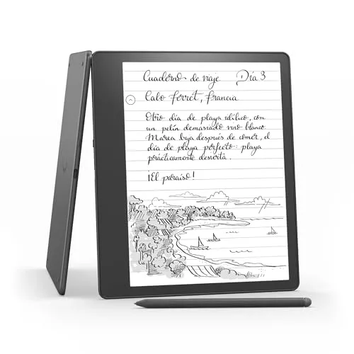 Kindle Scribe, el primer Kindle que a la vez es un cuaderno digital, todo en uno, con 16 GB de almacenamiento y una pantalla Paperwhite de 10,2" y 300 ppp | Con el lápiz básico + Kindle Unlimited