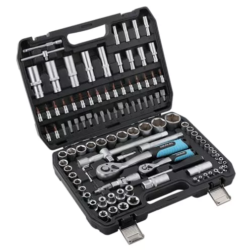 Cecotec Juego de Llaves de Vaso - Maletín con 108 Piezas ToolBox KRK 4200