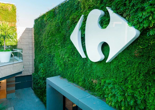 Muro Vegetal Imagotipo Carrefour Centro Comercial Fan