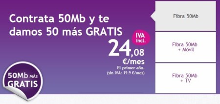 ONO ofrece el doble de velocidad gratis a los nuevos clientes de la conexión de 50 Mbps