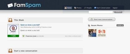 FamSpam, el centro de conversaciones familiar