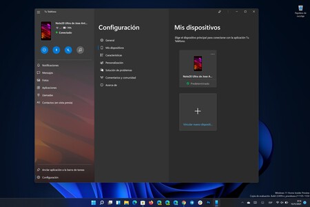 La aplicación Tu Teléfono para Windows estrena interfaz: un nuevo panel inspirado en el fondo de pantalla del móvil