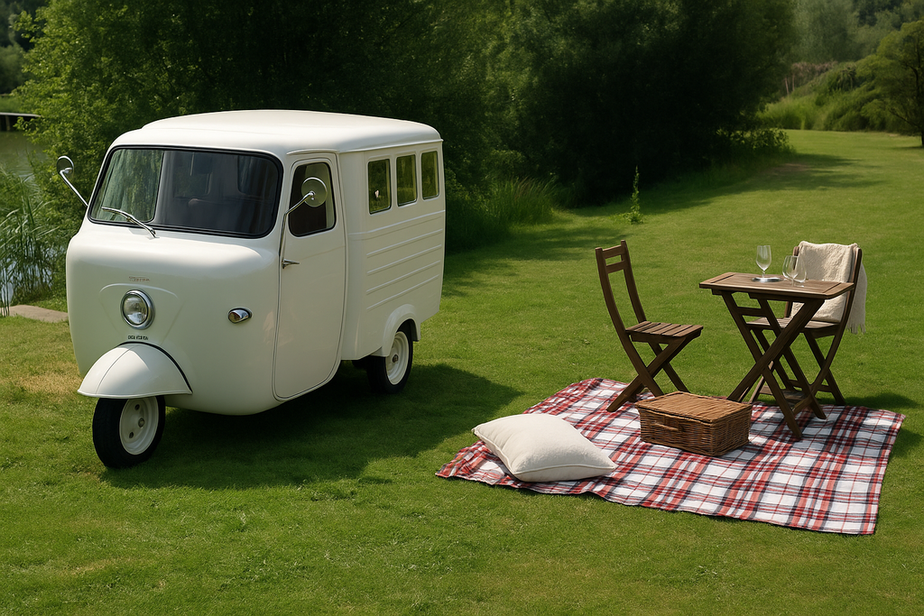Una Lambretta de tres ruedas convertida en micro camper con alma de tuk tuk: la genialidad de un artesano que transformó chatarra oxidada en pura fantasía
