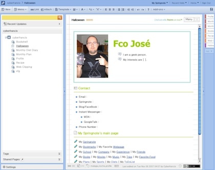 Springnote, un lugar donde crear páginas de notas de forma sencilla y eficaz