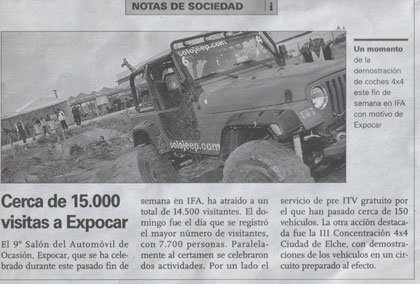 Expocar 2006 y nuestra aparición en el periódico