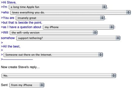 Imagen de la semana: el generador de correos de Steve Jobs